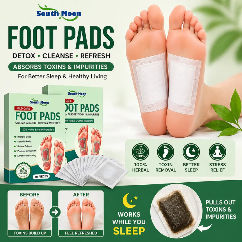 (Pack of 2) Natural Detox Foot Patches – Overnight Deep Cleansing Pads | Stress Relief, Better Sleep & Fatigue Recovery