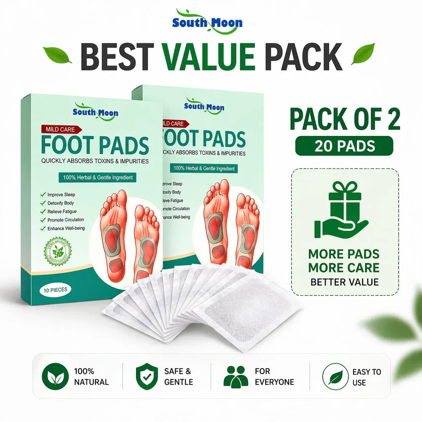 (Pack of 2) Natural Detox Foot Patches – Overnight Deep Cleansing Pads | Stress Relief, Better Sleep & Fatigue Recovery